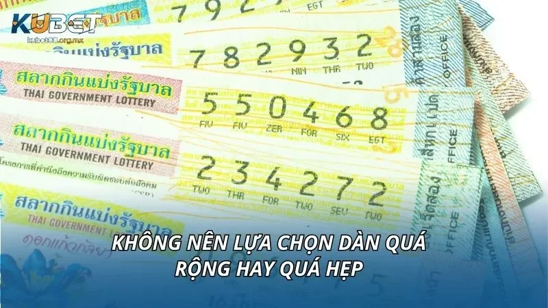 Không nên lựa chọn dàn quá rộng hay quá hẹp