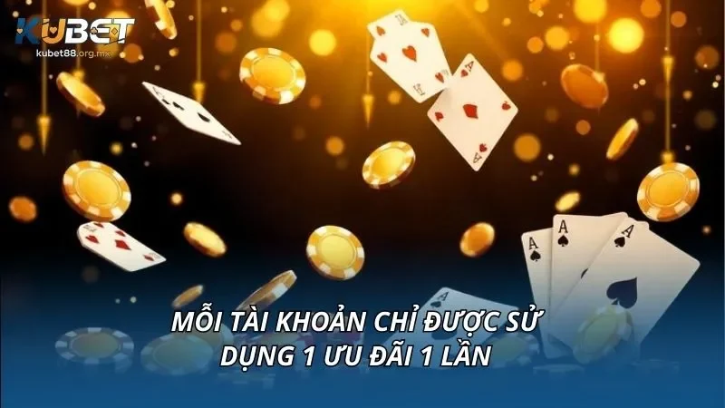 Mỗi tài khoản chỉ được sử dụng 1 ưu đãi 1 lần